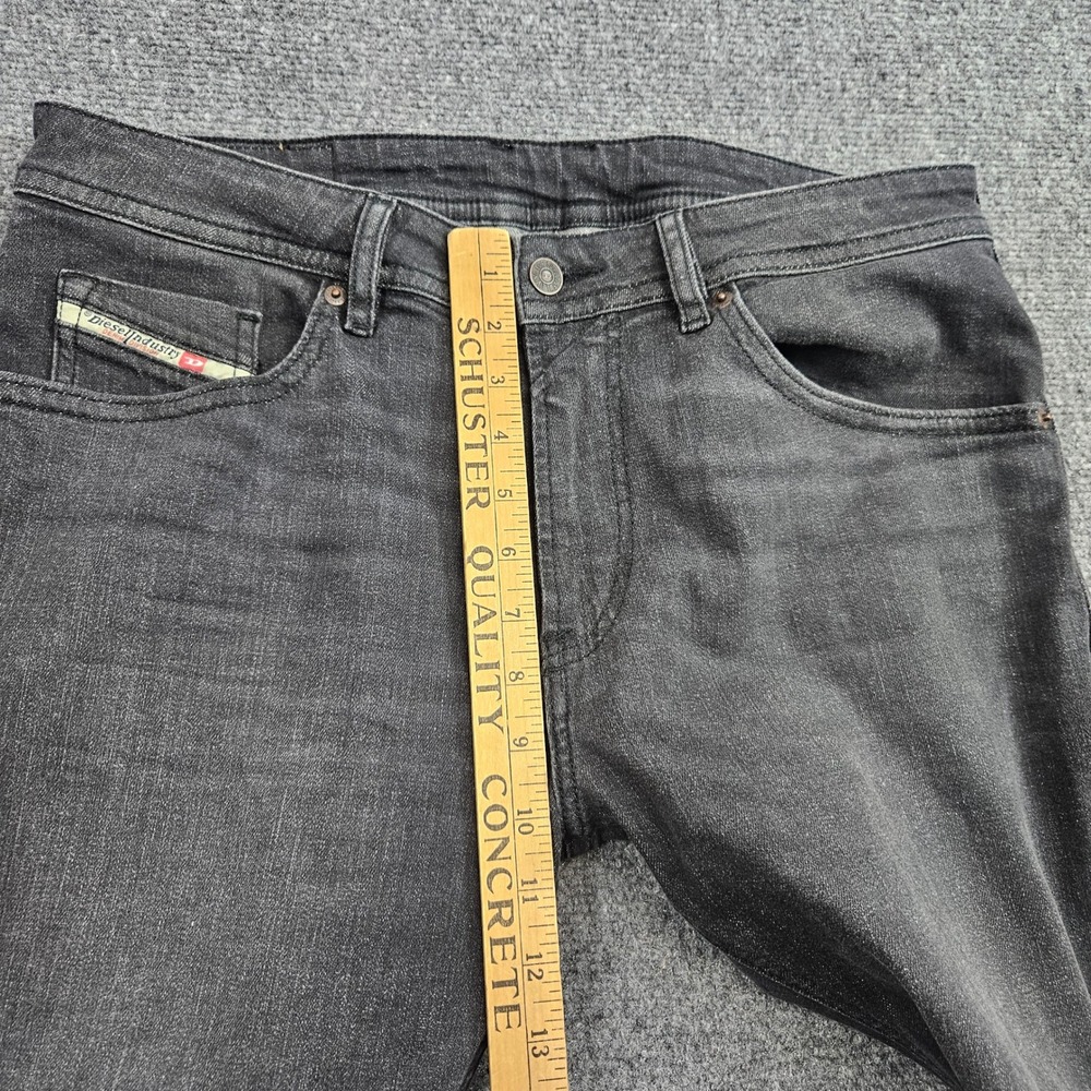 Diesel Jeans Size 33 Slim Straight Black Wash Faded Stretch Denim Casual Moto - Picture 7 of 10